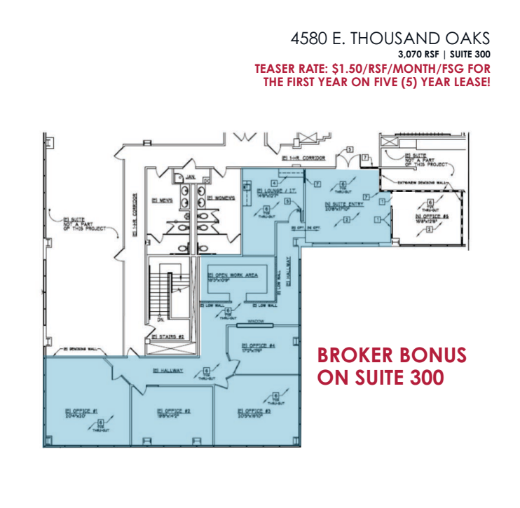 4580 E Thousand Oaks Blvd, Westlake Village, CA for lease Floor Plan- Image 1 of 1