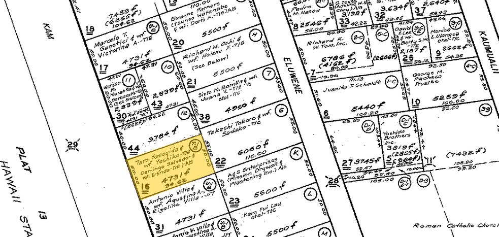 2146 Kamehameha Hwy, Honolulu, HI for lease - Plat Map - Image 3 of 3