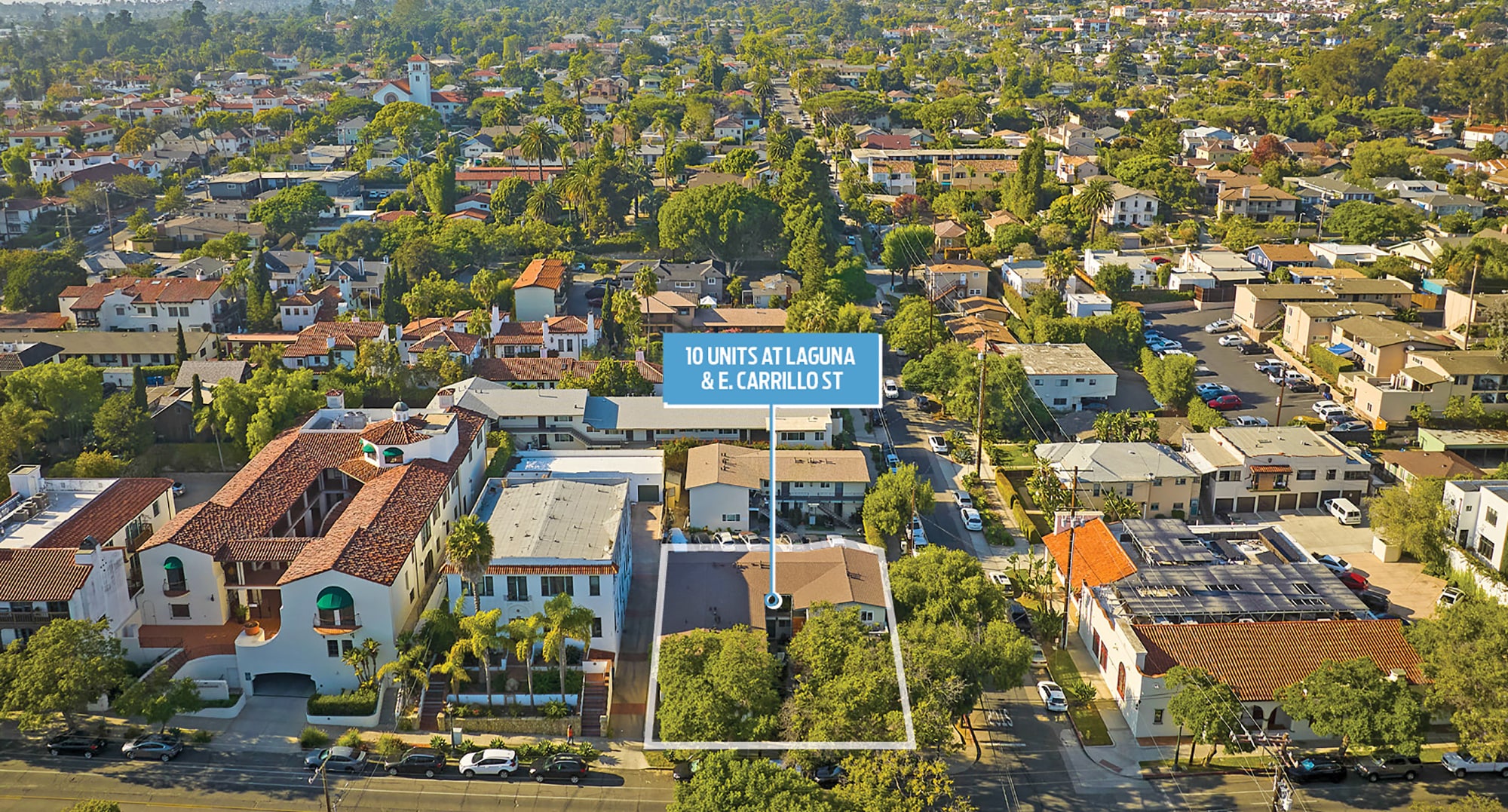 333 E Carrillo St, Santa Barbara, CA for sale Aerial- Image 1 of 13