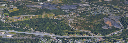 Pittston Avenue, Dupont, PA - aerial  map view