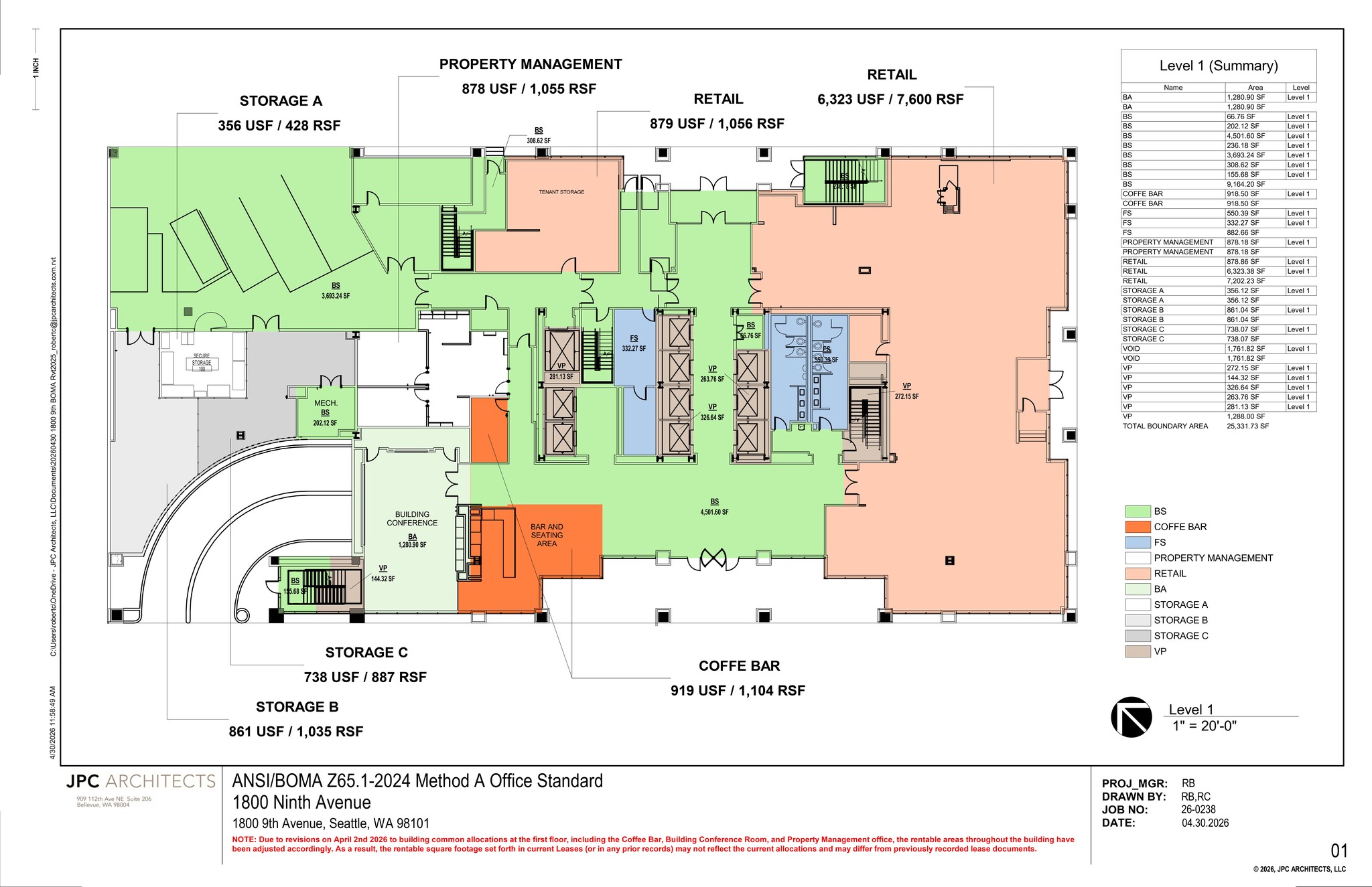 1800 9th Ave, Seattle, WA for lease Site Plan- Image 1 of 1