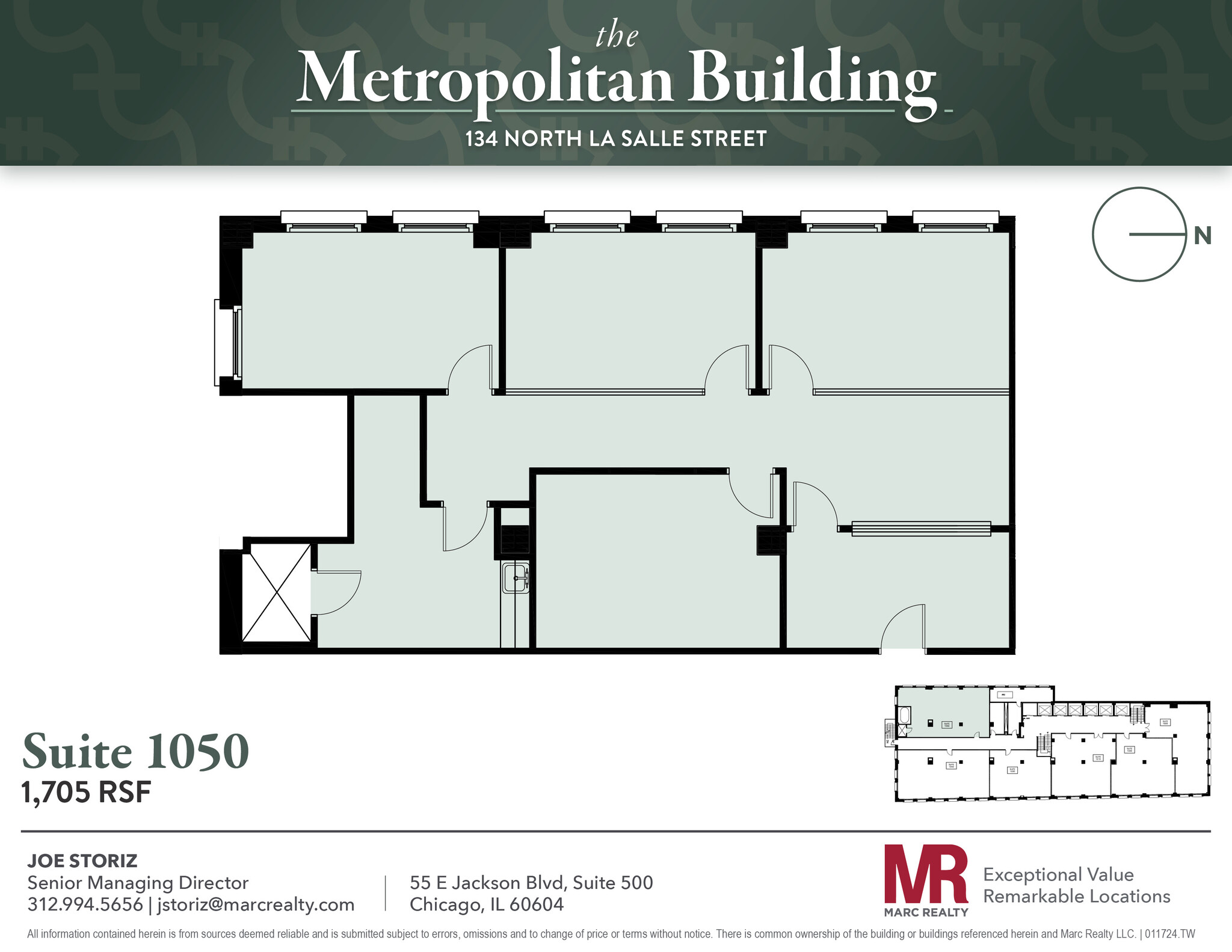 134 N LaSalle St, Chicago, IL for lease Floor Plan- Image 1 of 8