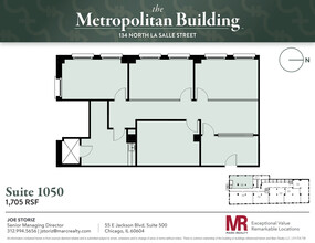 134 N LaSalle St, Chicago, IL for lease Floor Plan- Image 1 of 8