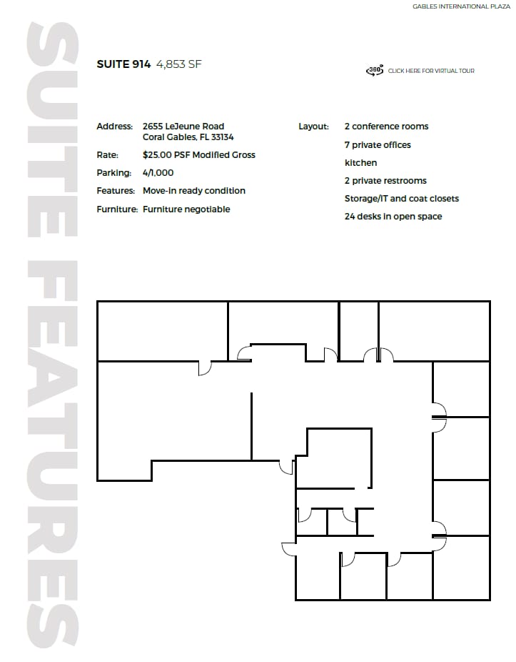 2655 Le Jeune Rd, Coral Gables, FL for lease Floor Plan- Image 1 of 1