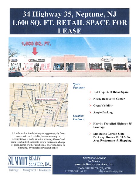 32-38 Rt-35, Neptune, NJ for lease - Building Photo - Image 1 of 3