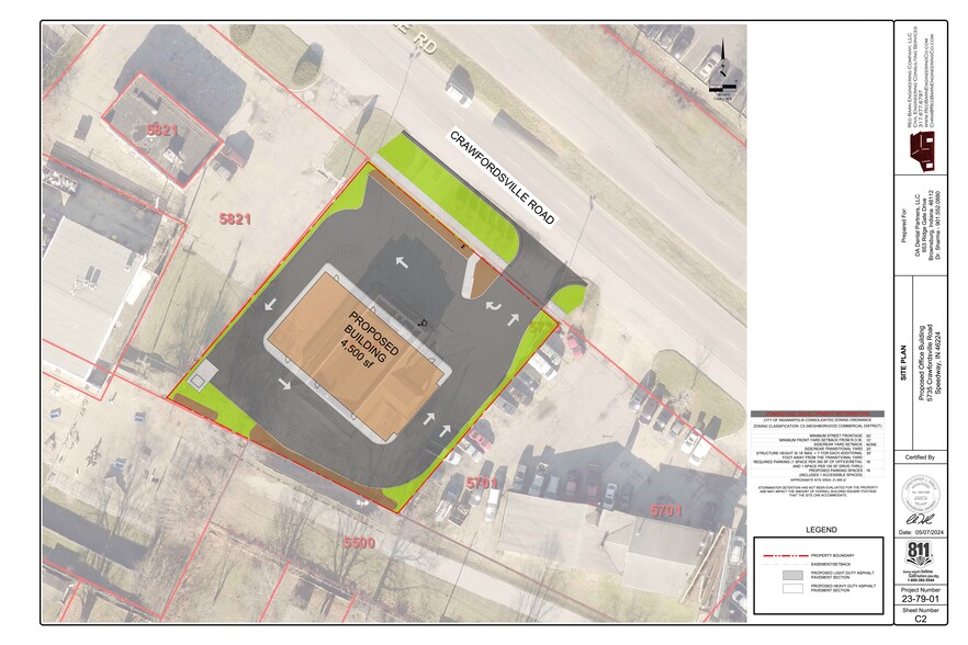 5735 Crawfordsville Rd, Speedway, IN for lease - Site Plan - Image 1 of 1