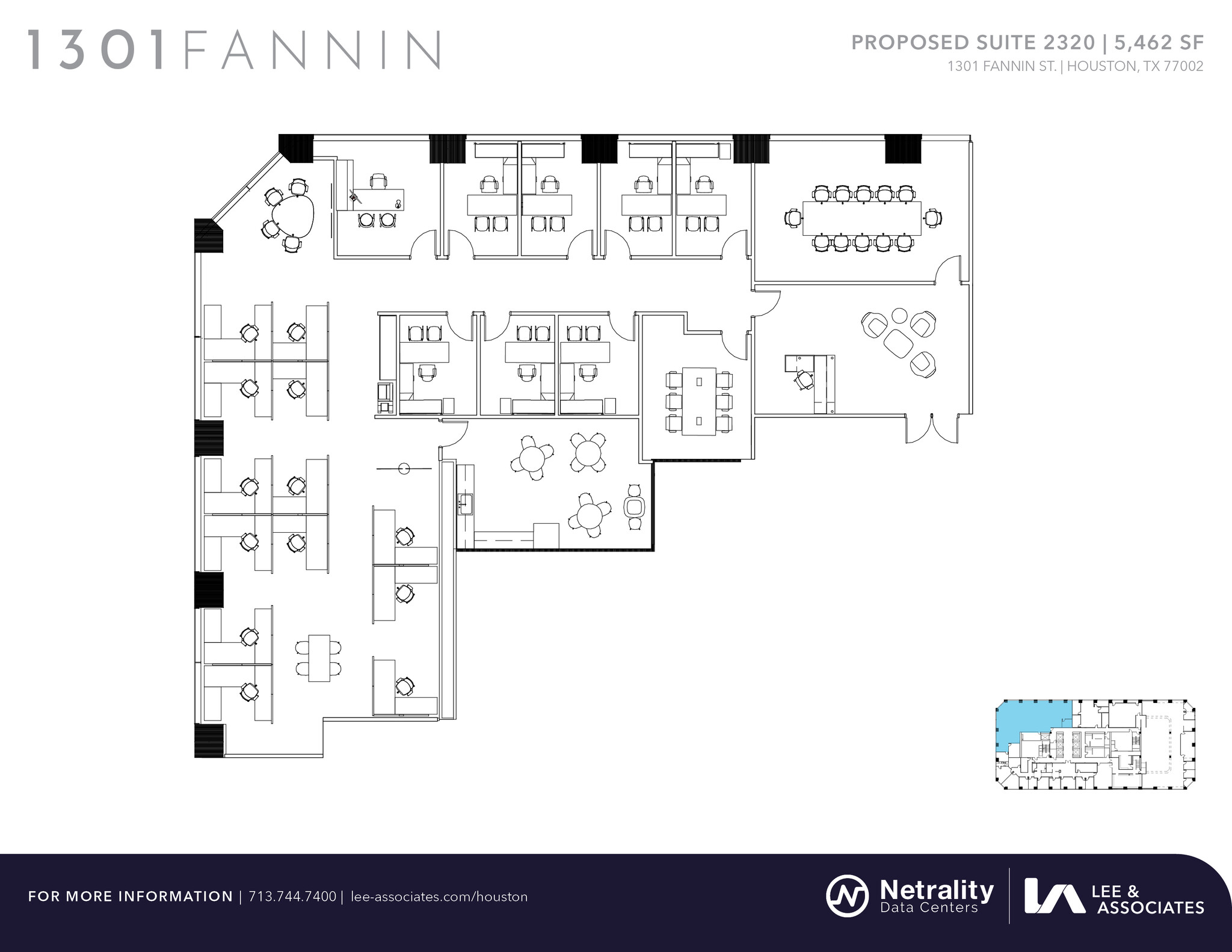 1301 Fannin St, Houston, TX for lease Floor Plan- Image 1 of 2