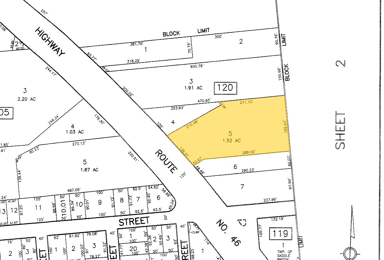249-253 US Highway 46, Saddle Brook, NJ for sale Plat Map- Image 1 of 1