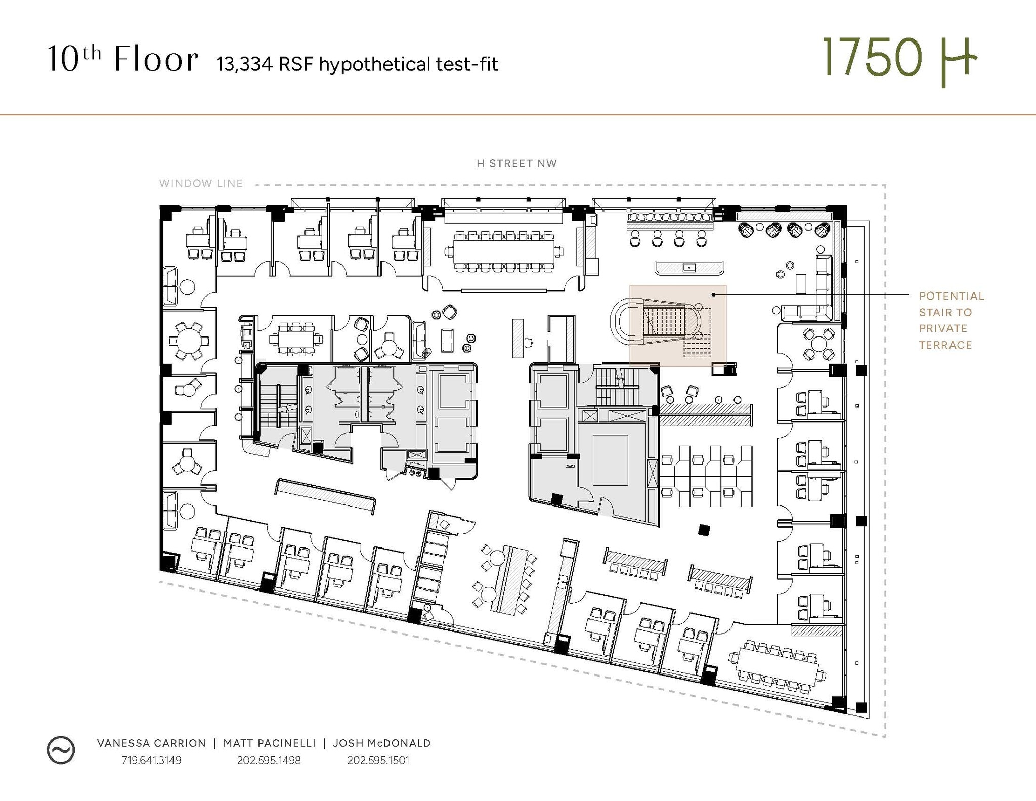1750 H St NW, Washington, DC for lease Floor Plan- Image 1 of 10