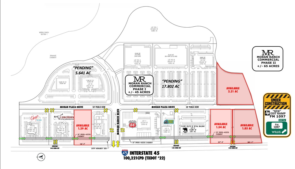 I-45 & FM 1097, Willis, TX for sale - Site Plan - Image 1 of 3