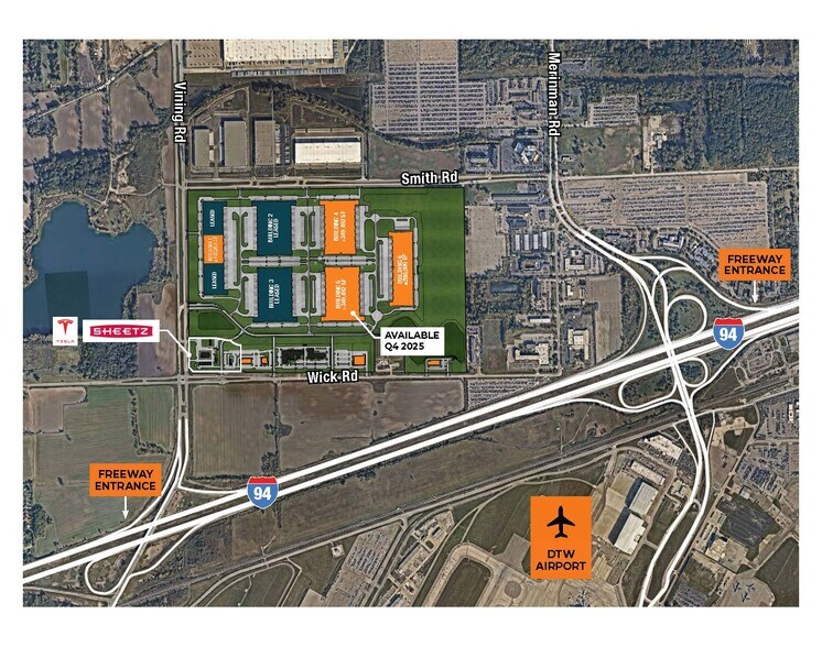 1 Vining Rd, Romulus, MI for lease - Site Plan - Image 2 of 3