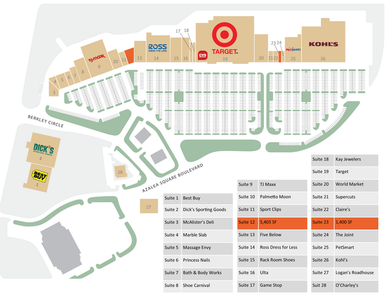 321-355 Azalea Square Blvd, Summerville, SC for lease - Site Plan - Image 2 of 8