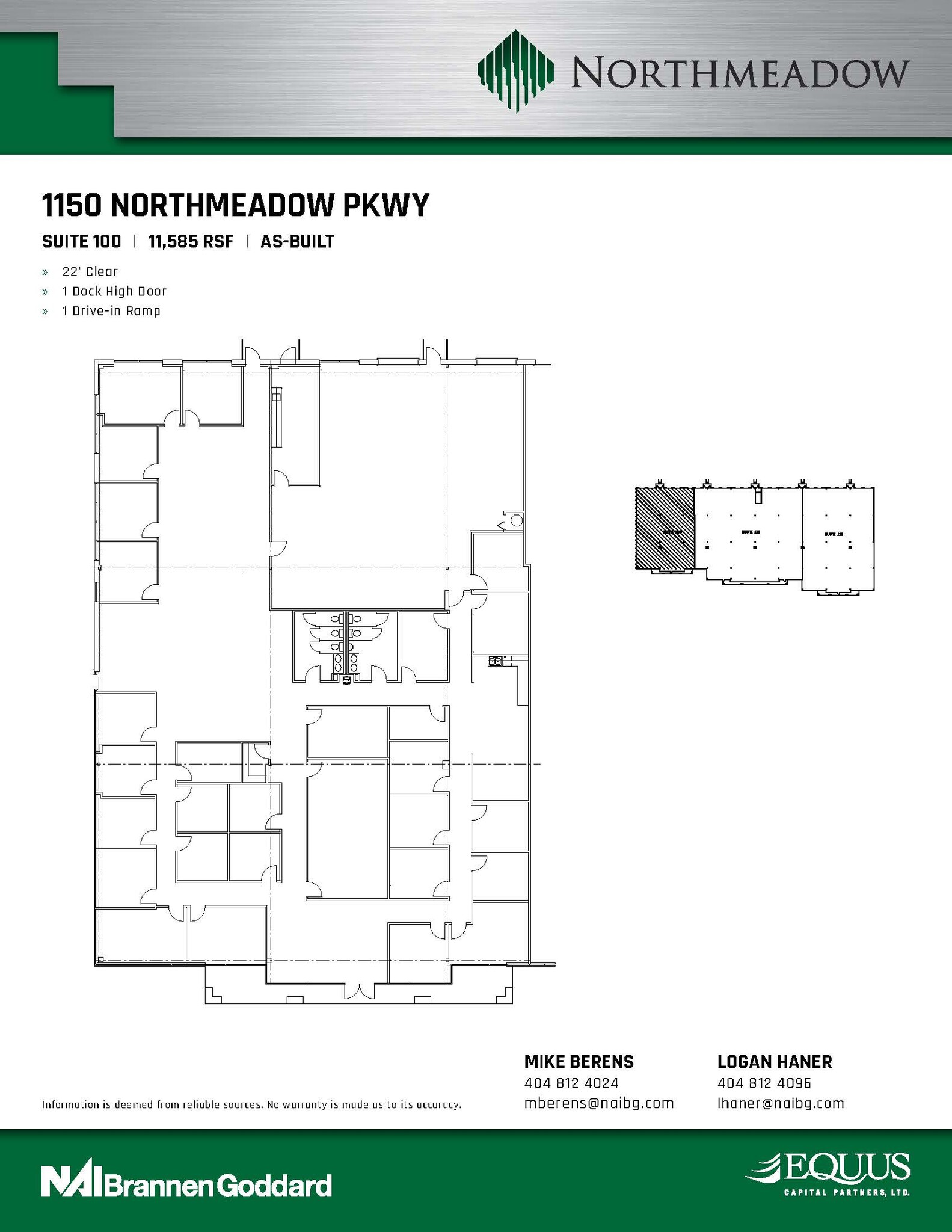 1150 Northmeadow Pky, Roswell, GA for lease Floor Plan- Image 1 of 2