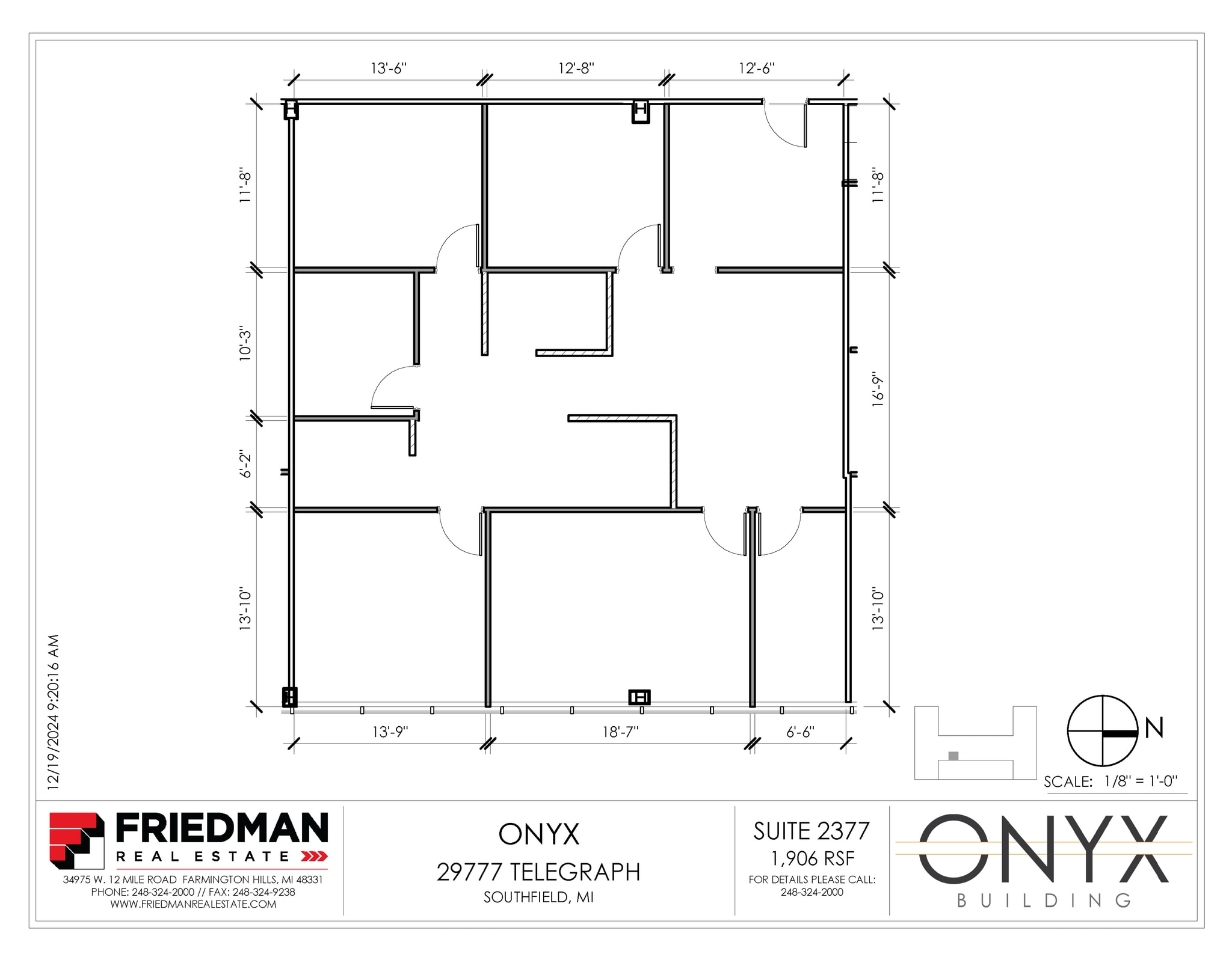 29777 Telegraph Rd, Southfield, MI for lease Floor Plan- Image 1 of 2