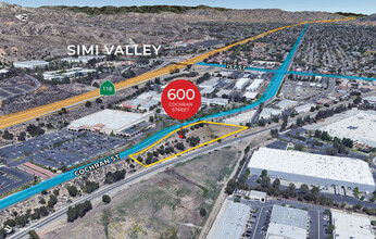 600 Cochran St, Simi Valley, CA - aerial  map view