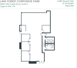 22951 Mill Creek Dr, Laguna Hills, CA for lease Floor Plan- Image 1 of 1