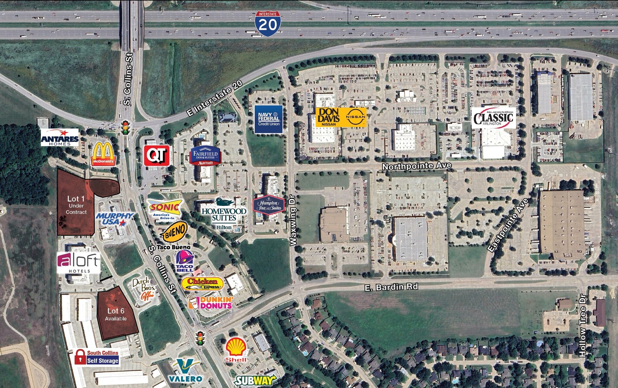 4400 S Collins St, Arlington, TX for sale Aerial- Image 1 of 1