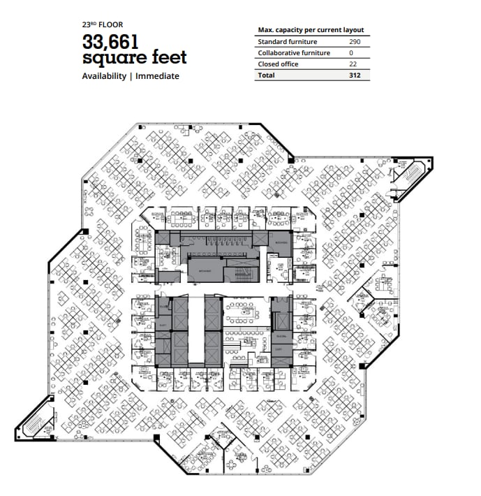 1001 Boul Robert-Bourassa, Montréal, QC for lease Floor Plan- Image 1 of 1