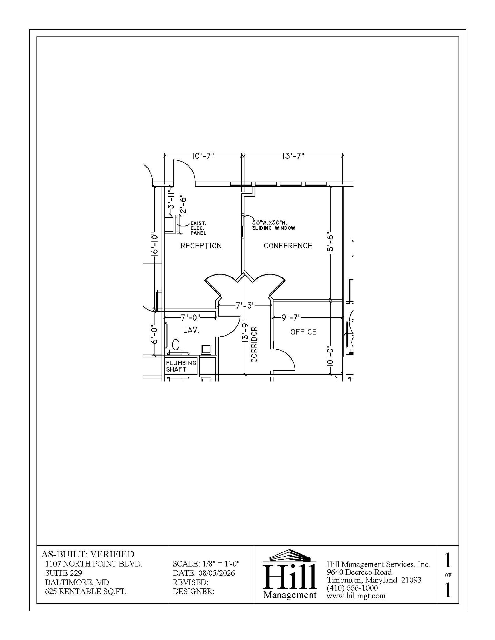 1107 N Point Blvd, Baltimore, MD for lease Floor Plan- Image 1 of 1