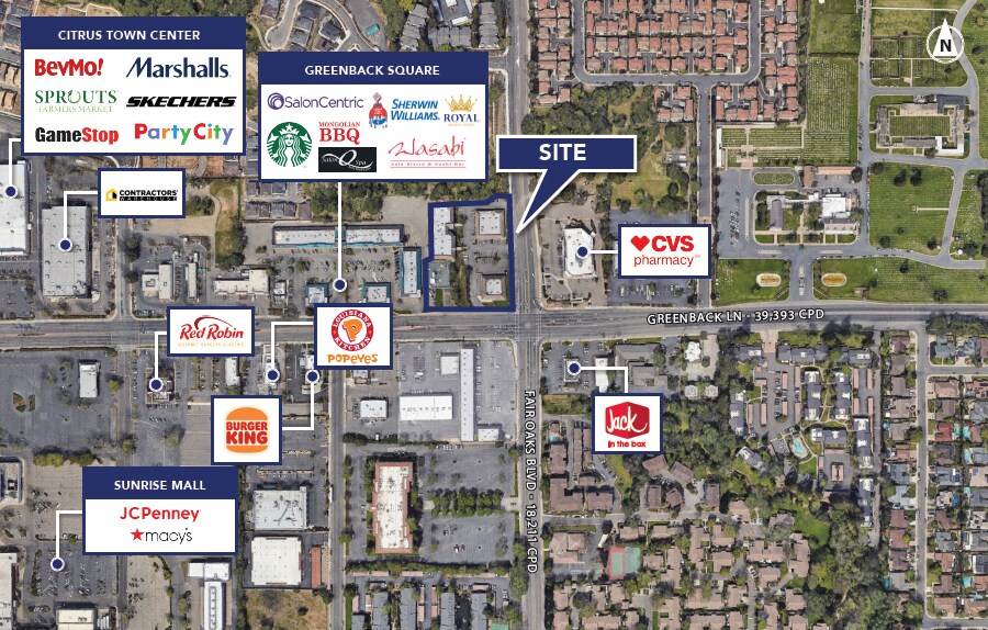 8091-8099 Greenback Ln, Citrus Heights, CA for lease - Building Photo - Image 2 of 9