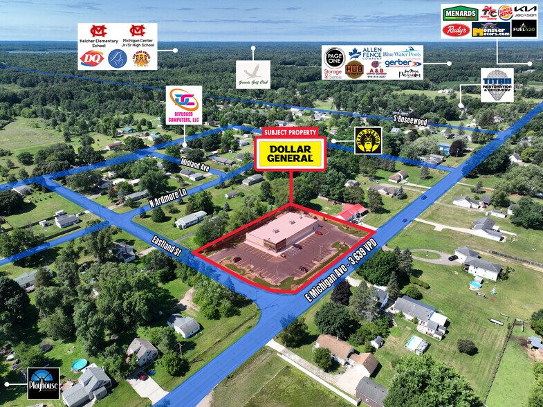 7519 E Michigan Ave, Jackson, MI for sale - Aerial - Image 3 of 4