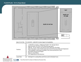 151 N Rose St, Escondido, CA for lease Floor Plan- Image 1 of 1