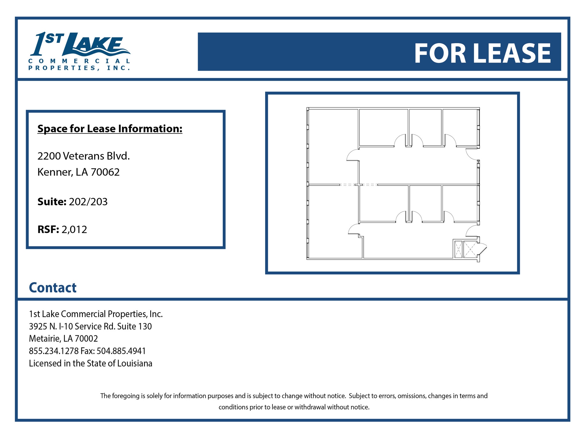 2200 Veterans Memorial Blvd, Kenner, LA for lease Floor Plan- Image 1 of 1