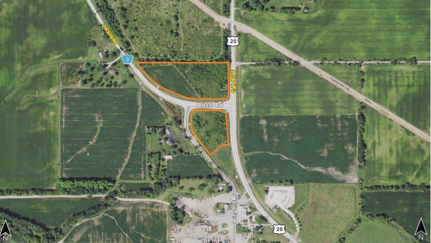 NWC-SWC Rt 20 & Allen Rd, Hampshire, IL for sale - Aerial - Image 2 of 2