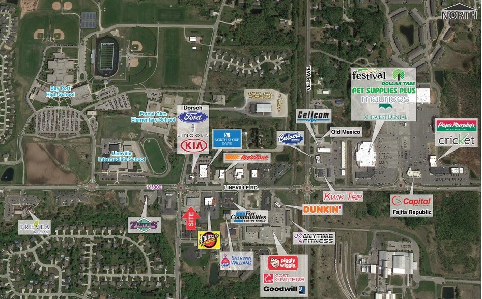 2585 Lineville Rd, Howard, WI for sale - Aerial - Image 1 of 1