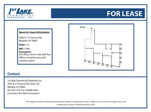 4300 S I-10 Service Rd, Metairie, LA for lease Floor Plan- Image 1 of 1