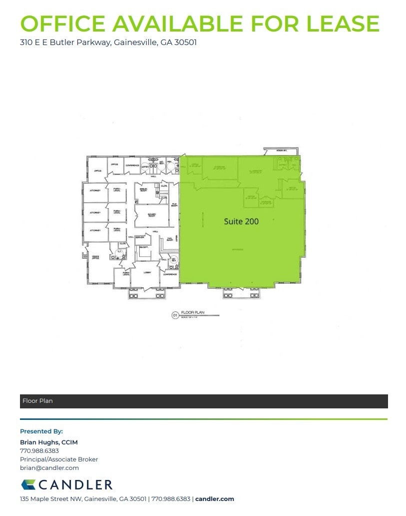 310 E E Butler Pky, Gainesville, GA for lease Floor Plan- Image 1 of 1