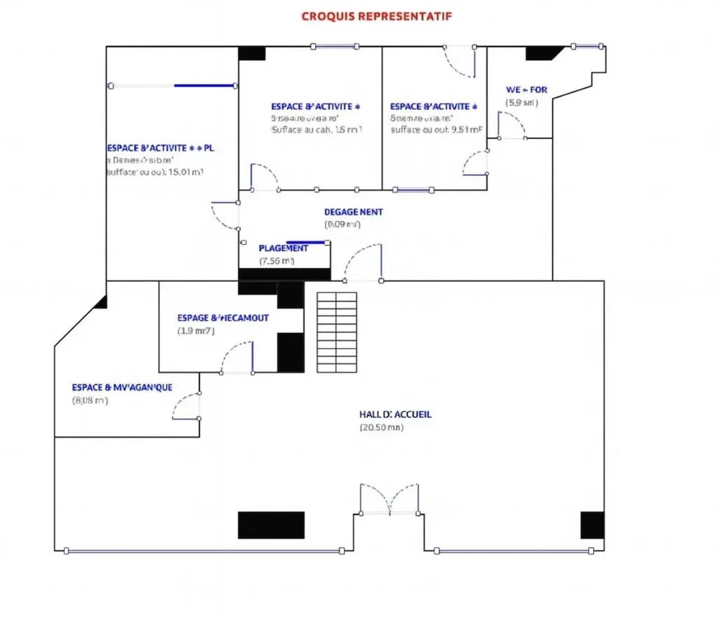 Retail in Pantin for lease Floor Plan- Image 1 of 3