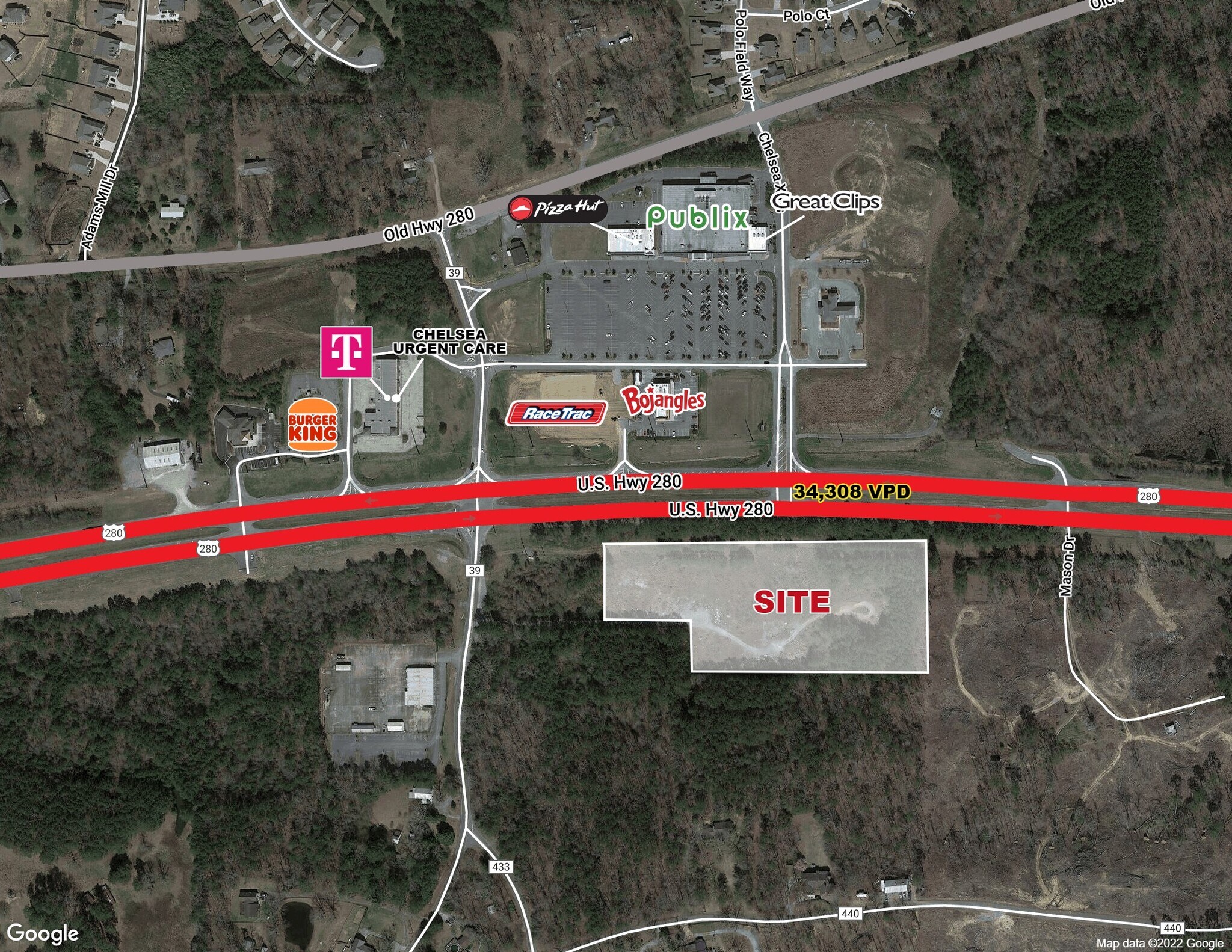 HWY 280 and County Road 39, Chelsea, AL for sale Building Photo- Image 1 of 1