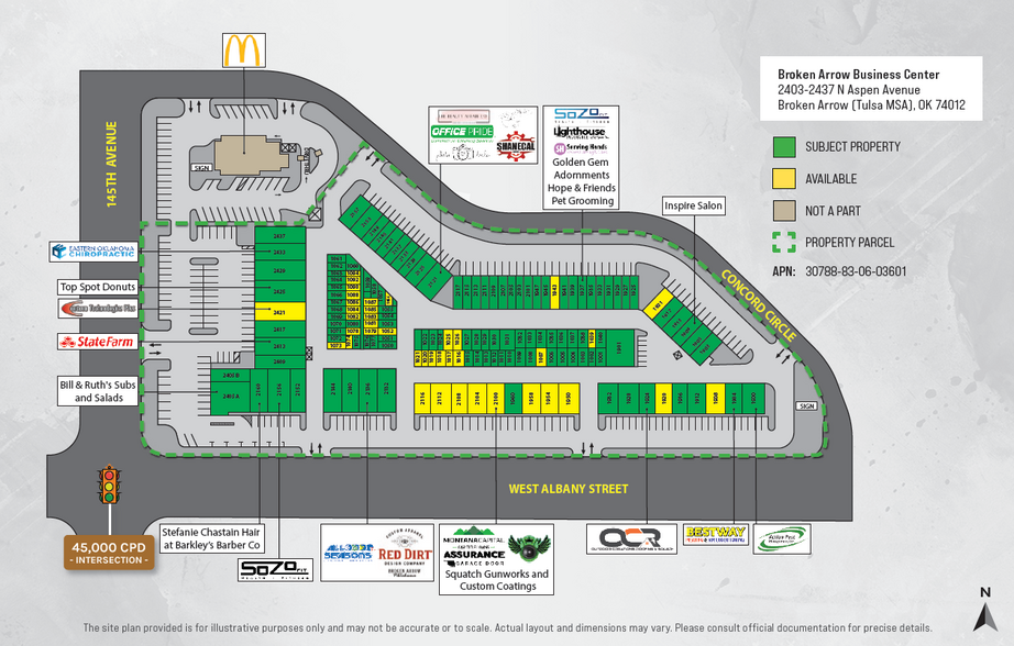 Broken Arrow Business Center portfolio of 9 properties for sale on LoopNet.com - Site Plan - Image 2 of 5