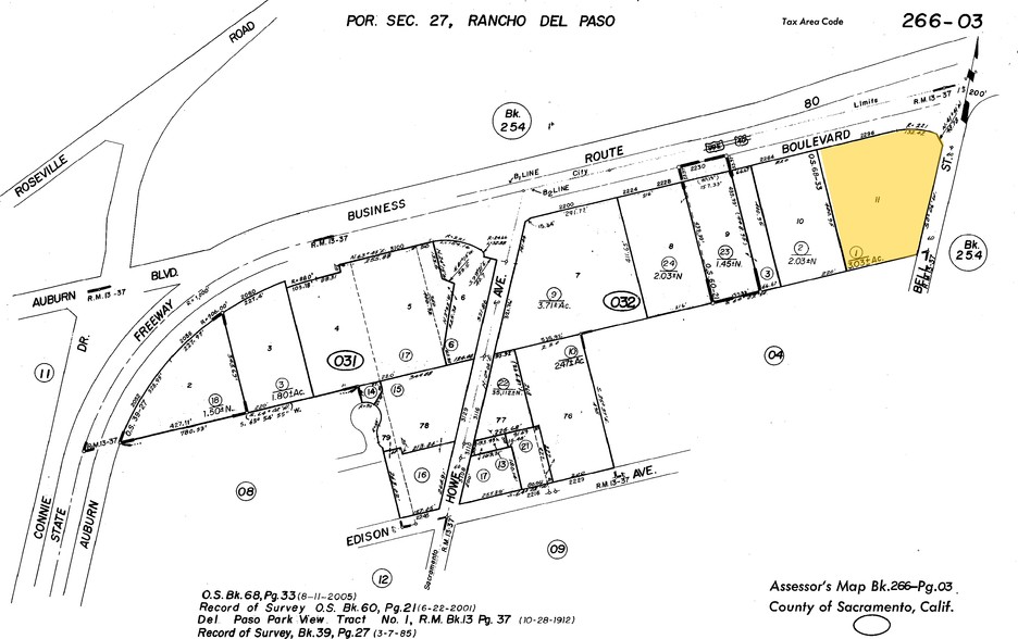 2288 Auburn Blvd, Sacramento, CA for sale - Plat Map - Image 1 of 1