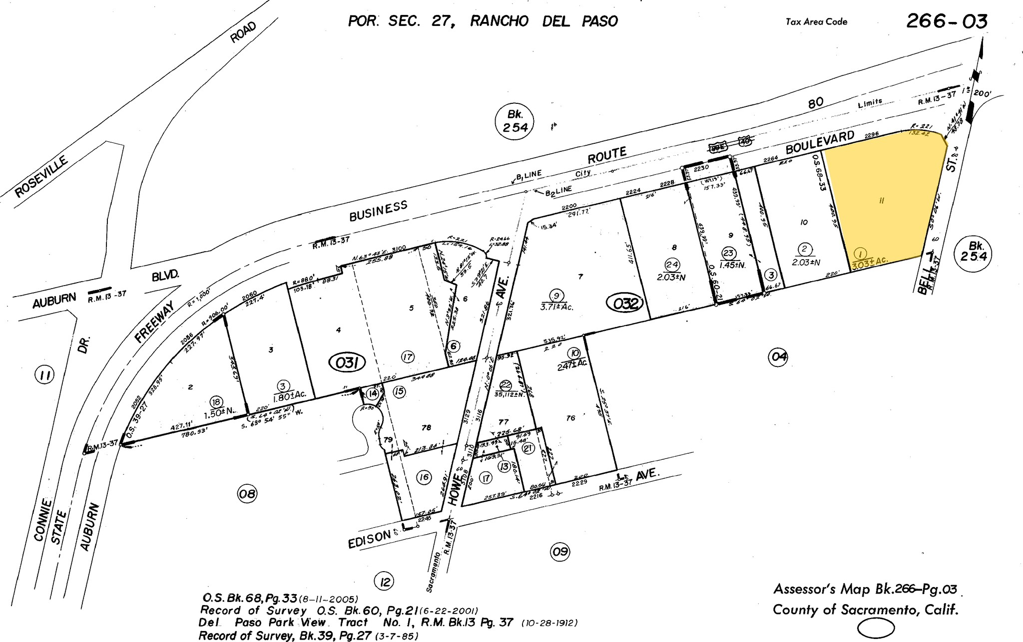 2288 Auburn Blvd, Sacramento, CA for sale Plat Map- Image 1 of 1