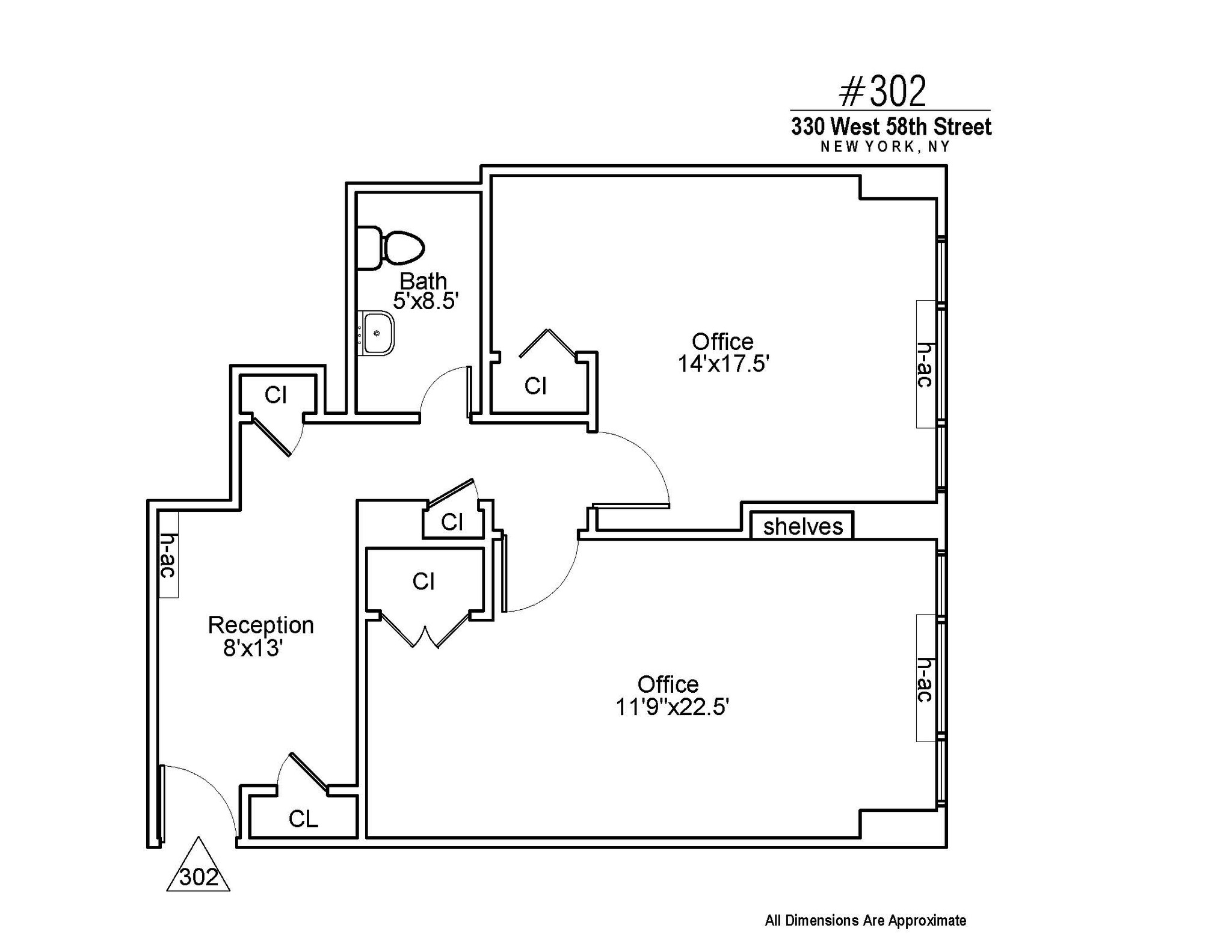 315 W 57th St, New York, NY for lease Floor Plan- Image 1 of 2