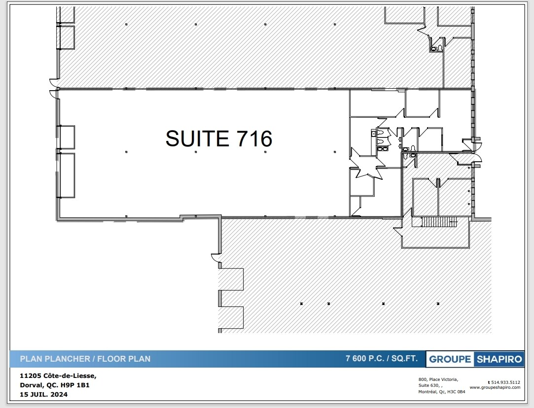 11205 Ch de la Côte-de-Liesse, Dorval, QC for lease Floor Plan- Image 1 of 1