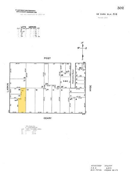 882-886 Geary St, San Francisco, CA for sale - Plat Map - Image 2 of 13