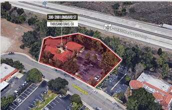 386-398 Lombard St, Thousand Oaks, CA - aerial  map view