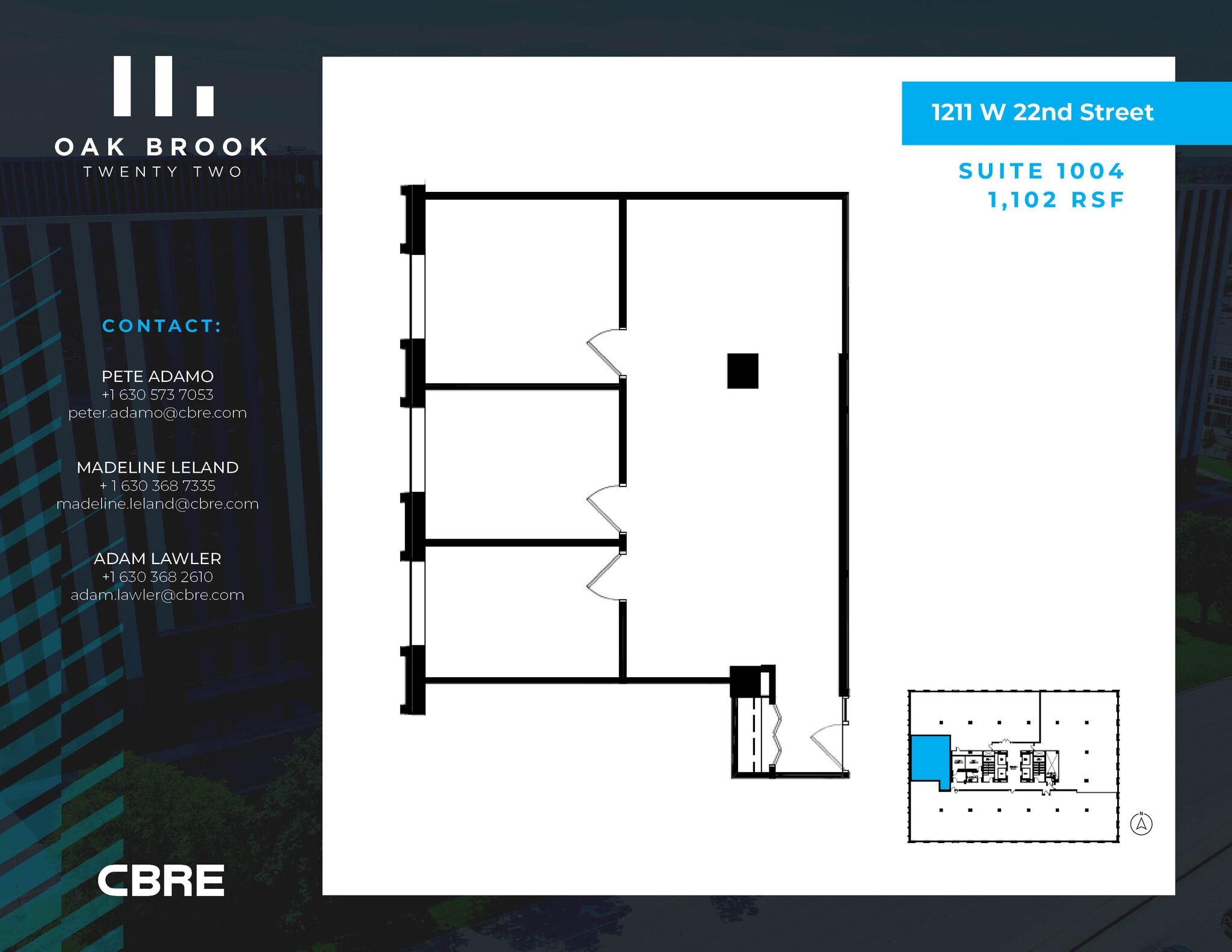 1211 W 22nd St, Oak Brook, IL for lease Floor Plan- Image 1 of 1