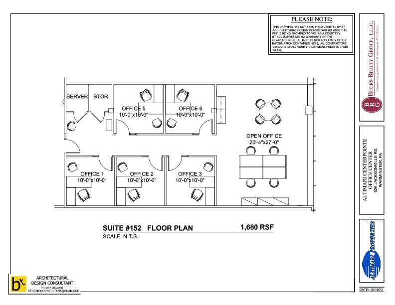 626 Jacksonville Rd, Warminster, PA for lease Floor Plan- Image 1 of 1