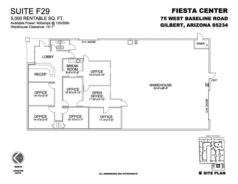 75 W Baseline Rd, Gilbert, AZ for lease Floor Plan- Image 1 of 1