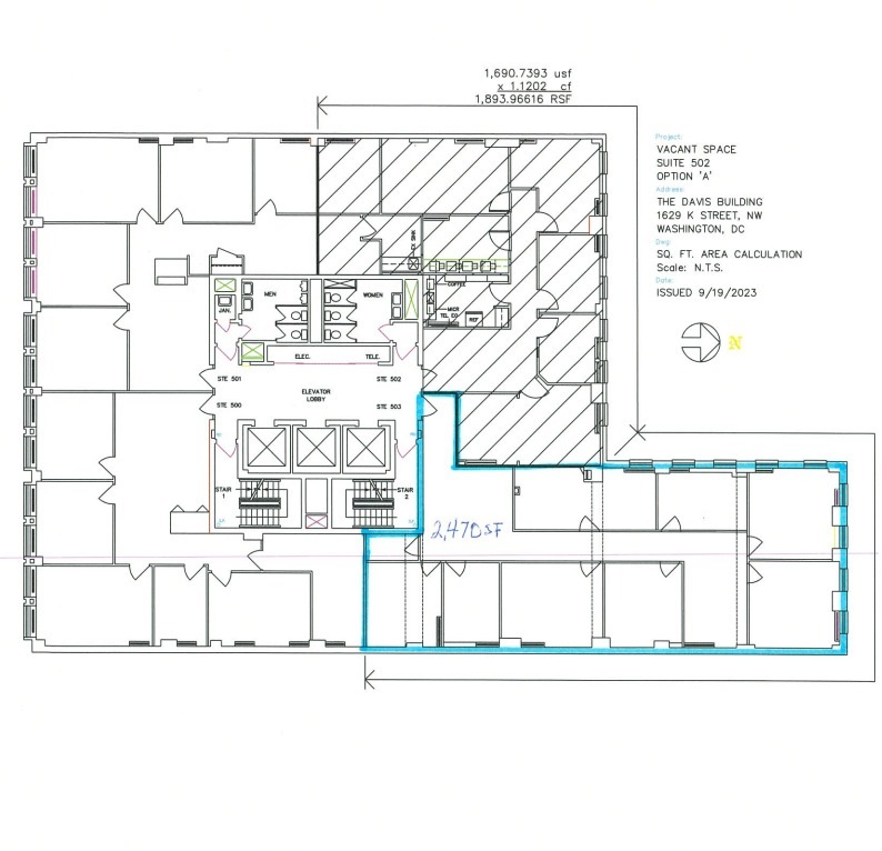 1629 K St NW, Washington, DC for lease Floor Plan- Image 1 of 1