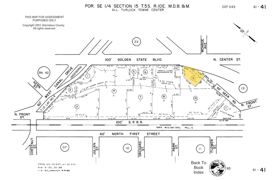 599 N Golden State Blvd, Turlock, CA for sale - Plat Map - Image 2 of 2