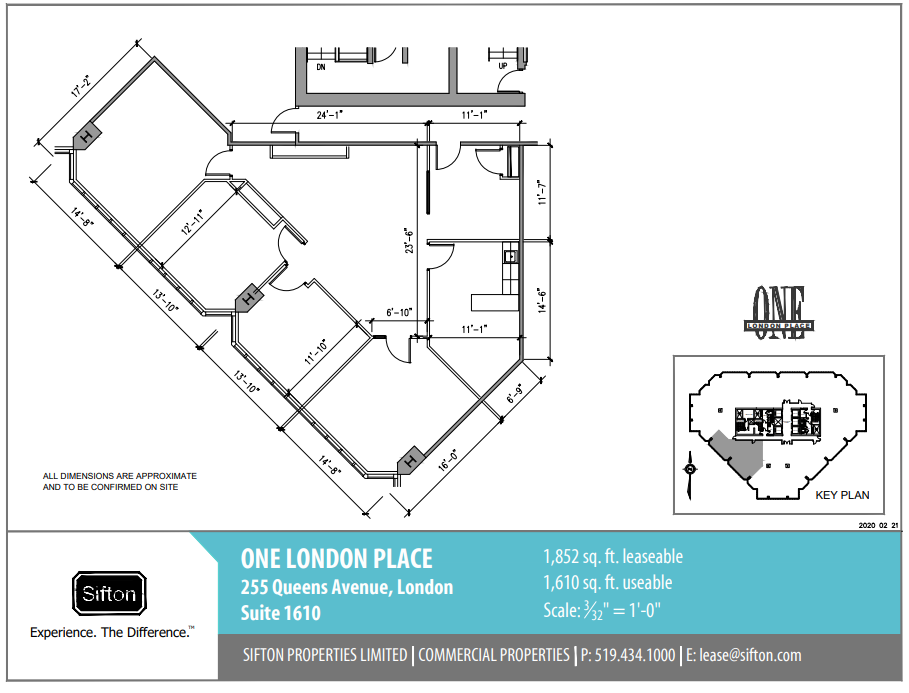 255 Queens Ave, London, ON for lease Floor Plan- Image 1 of 1