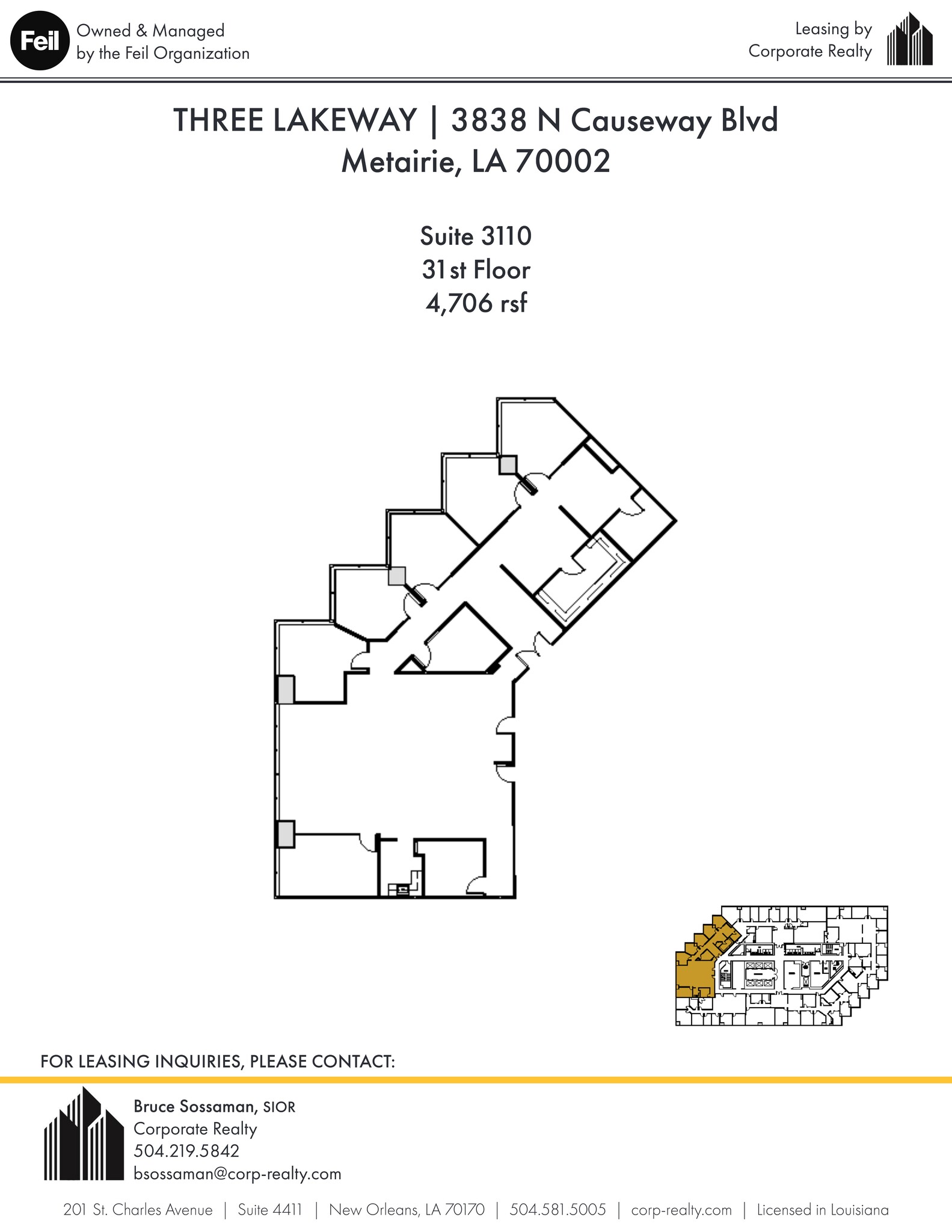 3900 N Causeway Blvd, Metairie, LA for lease Site Plan- Image 1 of 1