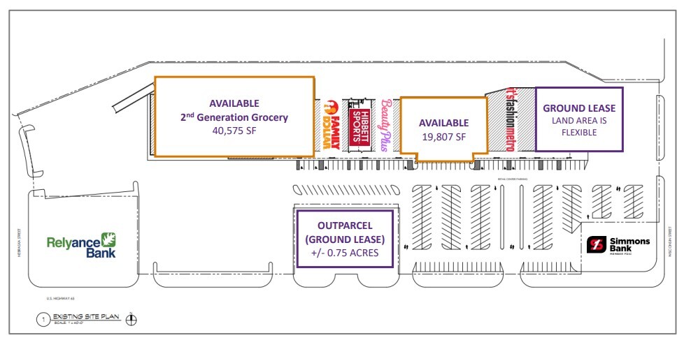 1605 E Harding Ave, Pine Bluff, AR for lease Site Plan- Image 1 of 2