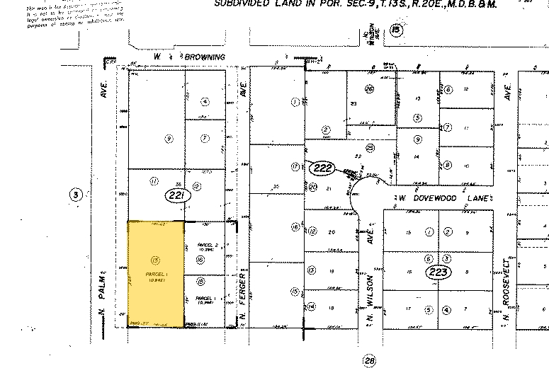 5528 N Palm Ave, Fresno, CA for lease - Plat Map - Image 2 of 2
