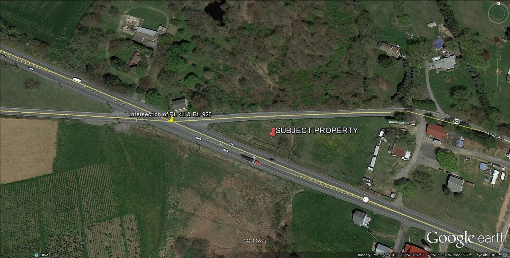 Route 41 Route 926, Cochranville, PA 19330 Land for Sale